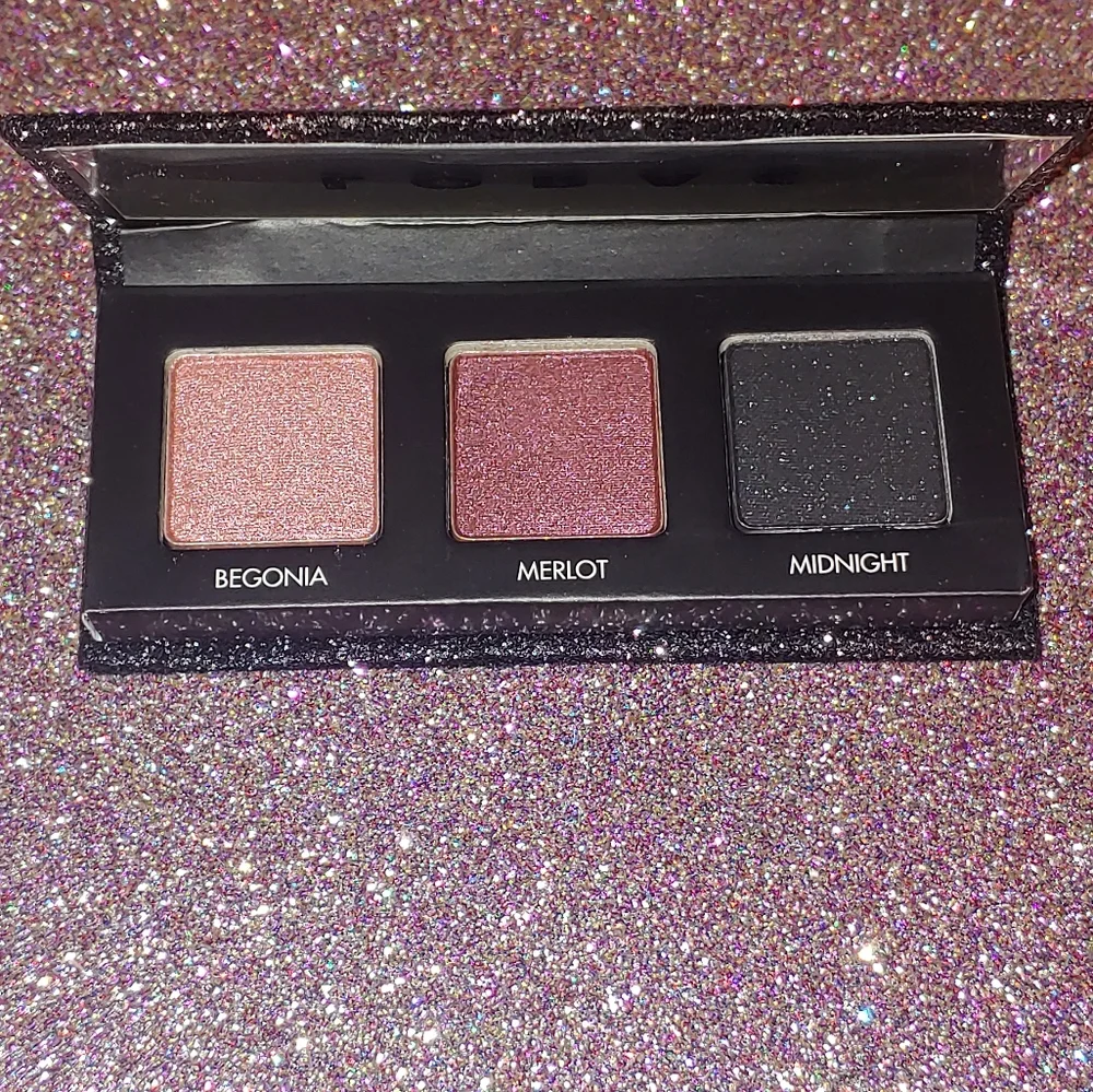 LORAC PRO Party Ready Palette Trio Eyeshadow Palette Begonia Merlot Midnight